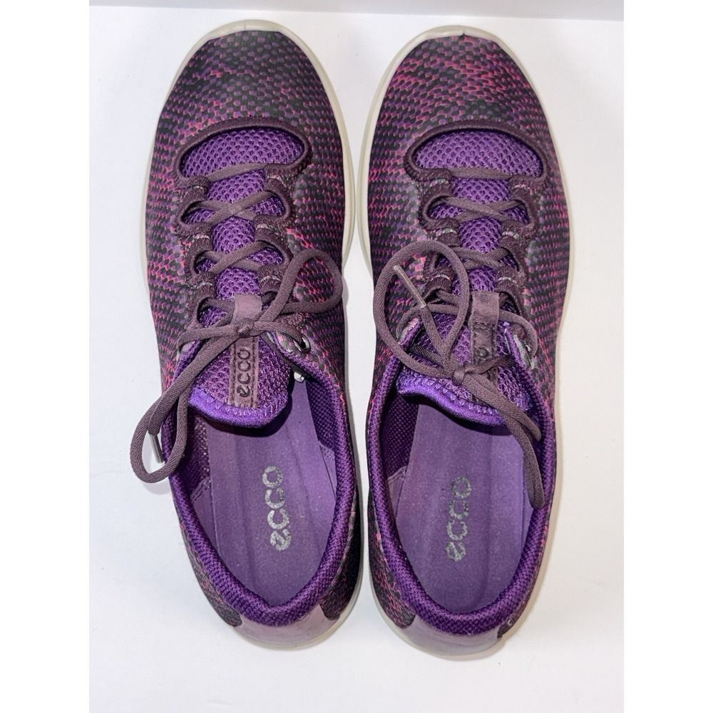 Ecco Sense Sport Lace Up Sneakers Comfort Walking Purple Light Womens 40/ 9-9.5 - Picture 14 of 15